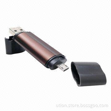 OTG Functional USB Flash Drive with New Design, Free Logo and Custom Sample